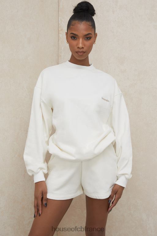 House of CB Auden - Short de survêtement en jersey blanc cassé N888H996 vêtements