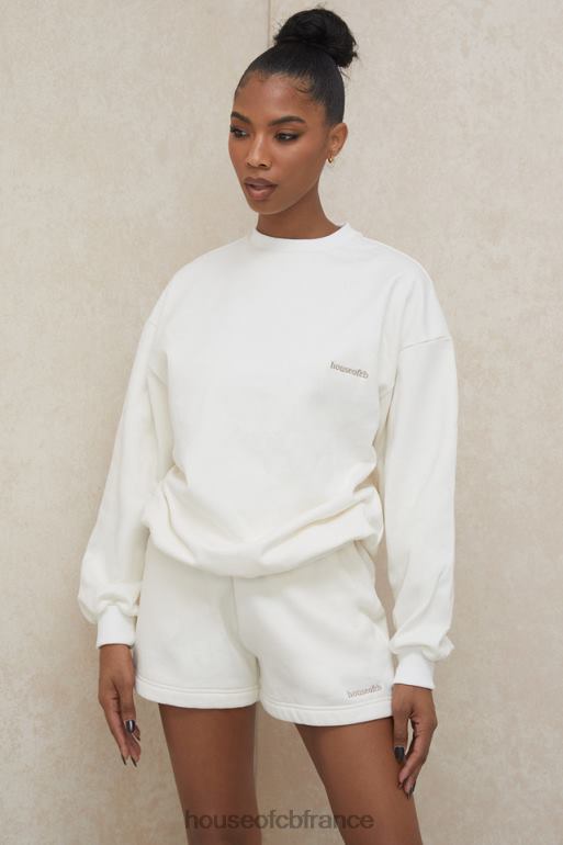 House of CB Auden - Short de survêtement en jersey blanc cassé N888H996 vêtements