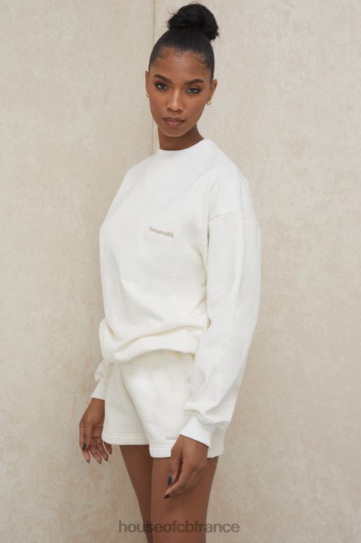 House of CB Auden - Short de survêtement en jersey blanc cassé N888H996 vêtements