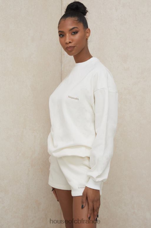 House of CB Auden - Short de survêtement en jersey blanc cassé N888H996 vêtements