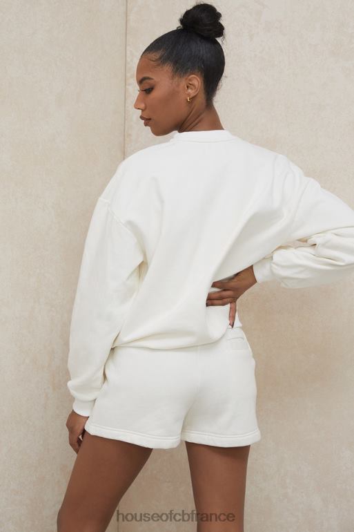 House of CB Auden - Short de survêtement en jersey blanc cassé N888H996 vêtements