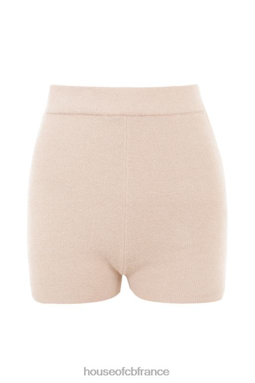House of CB Short taille haute en tricot moelleux crème Elijah N888H988 vêtements