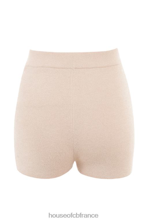 House of CB Short taille haute en tricot moelleux crème Elijah N888H988 vêtements