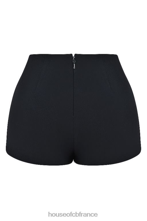 House of CB Tahni short taille haute noir N888H857 vêtements