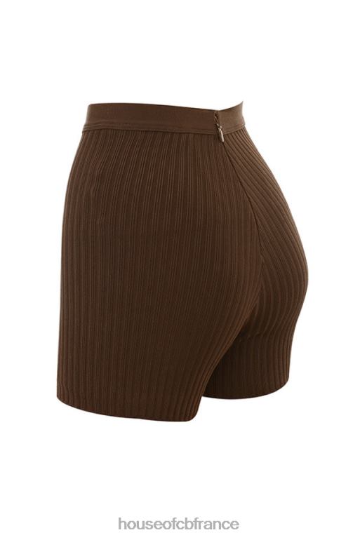 House of CB short bandage chocolat eden N888H986 vêtements