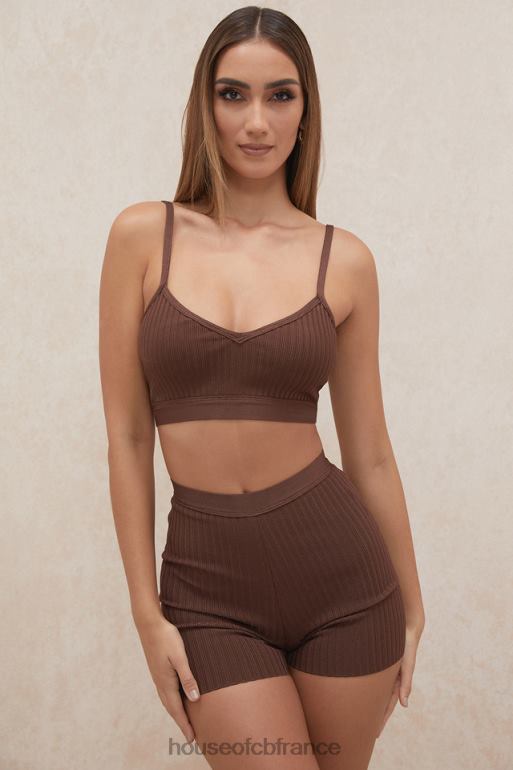 House of CB short bandage chocolat eden N888H986 vêtements