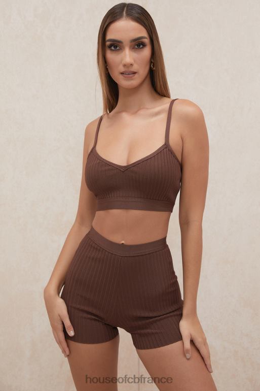 House of CB short bandage chocolat eden N888H986 vêtements