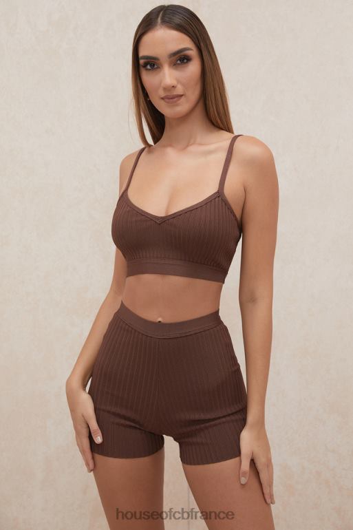 House of CB short bandage chocolat eden N888H986 vêtements