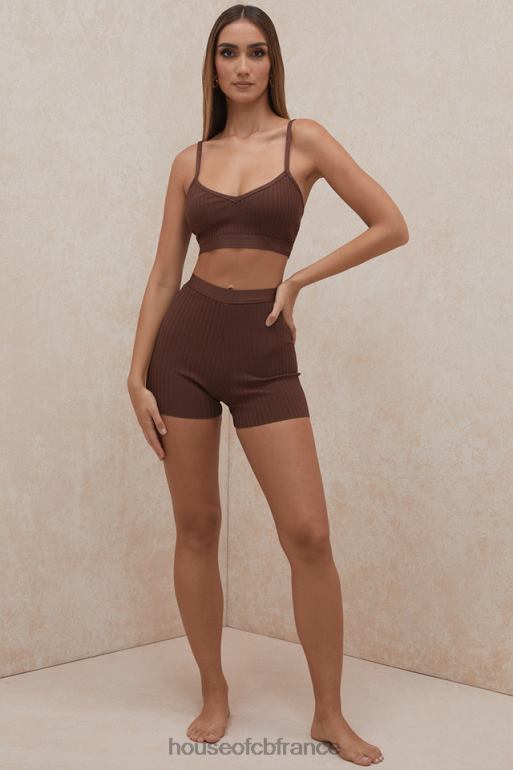 House of CB short bandage chocolat eden N888H986 vêtements