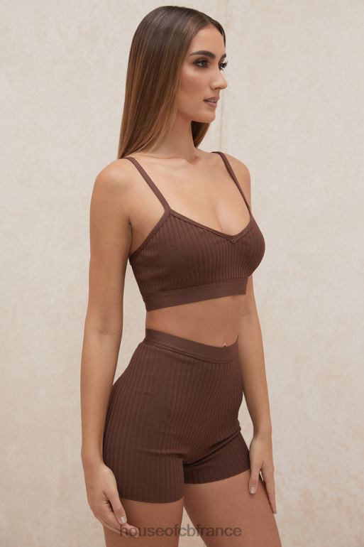 House of CB short bandage chocolat eden N888H986 vêtements
