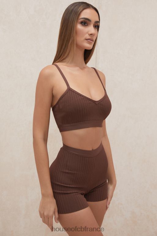 House of CB short bandage chocolat eden N888H986 vêtements