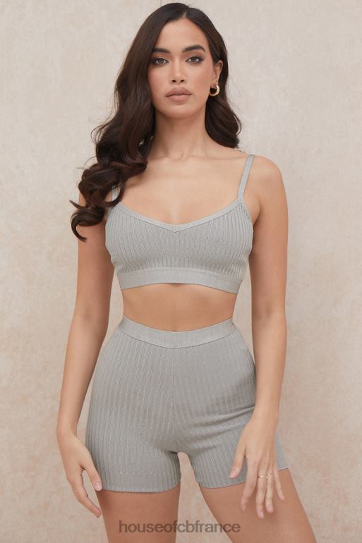 House of CB short bandage gris chiné eden N888H982 vêtements