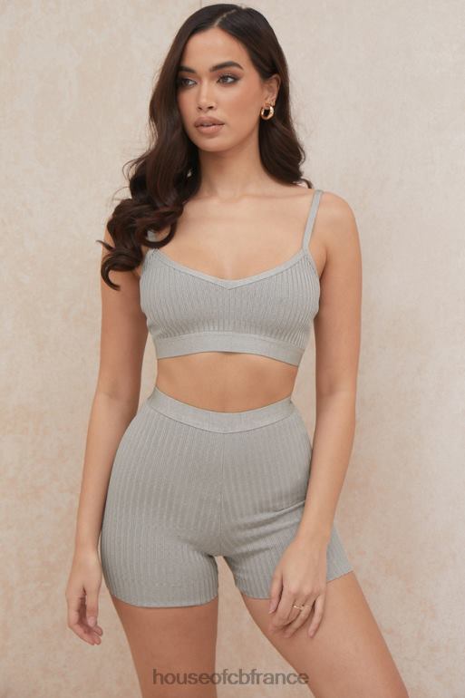 House of CB short bandage gris chiné eden N888H982 vêtements