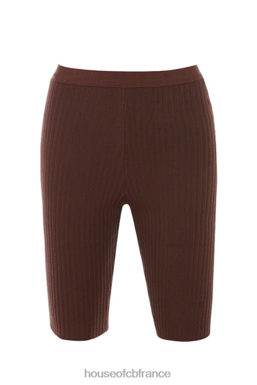 House of CB short cycliste bandage chocolat verona N888H980 vêtements