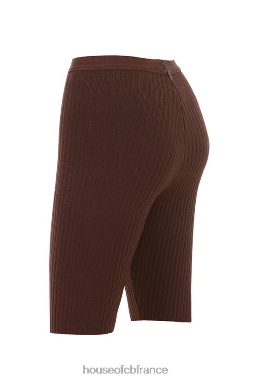 House of CB short cycliste bandage chocolat verona N888H980 vêtements