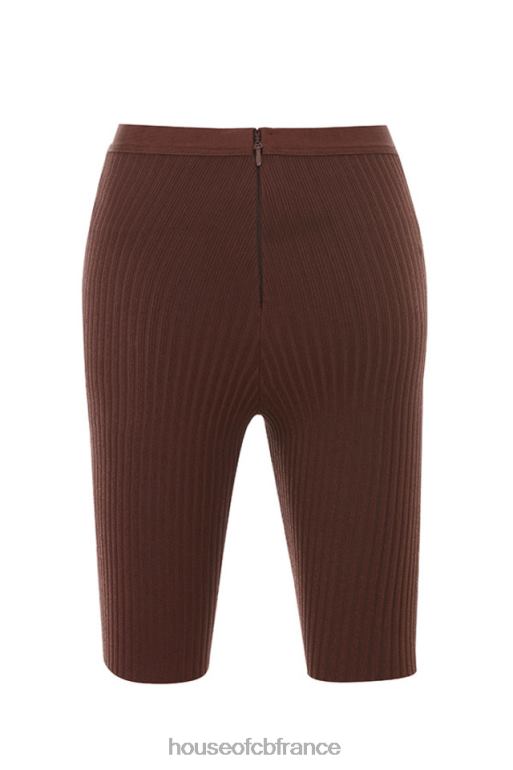 House of CB short cycliste bandage chocolat verona N888H980 vêtements