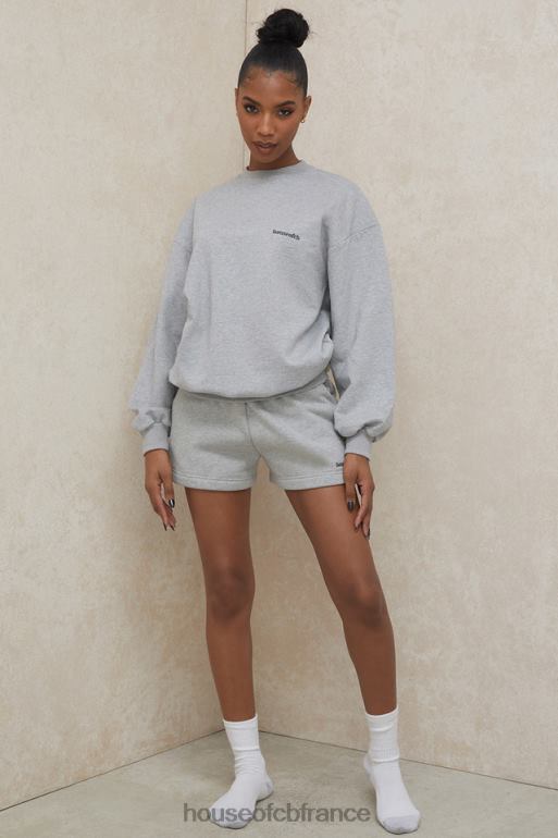 House of CB short de survêtement en jersey gris Auden N888H1005 vêtements