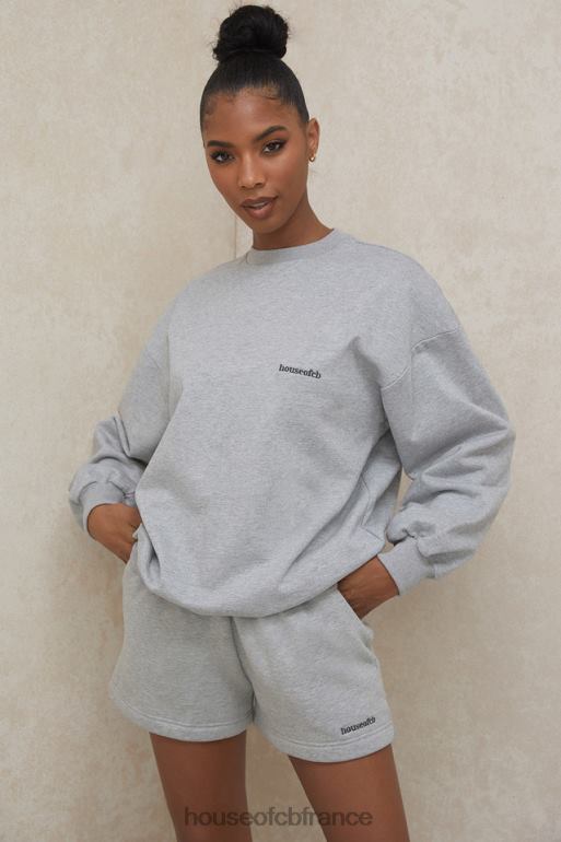 House of CB short de survêtement en jersey gris Auden N888H1005 vêtements