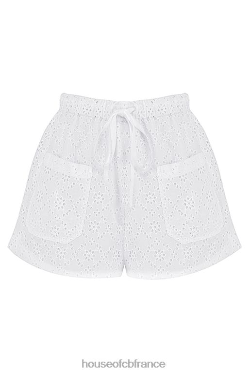 House of CB short mae en broderie anglaise blanche N888H914 vêtements