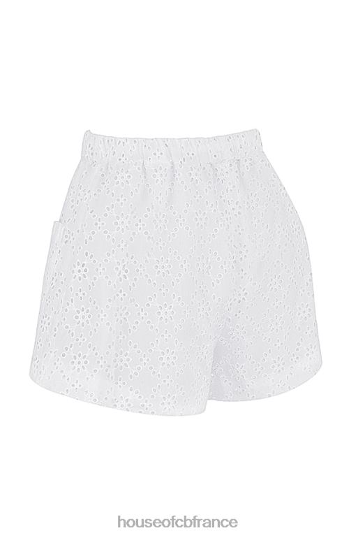 House of CB short mae en broderie anglaise blanche N888H914 vêtements