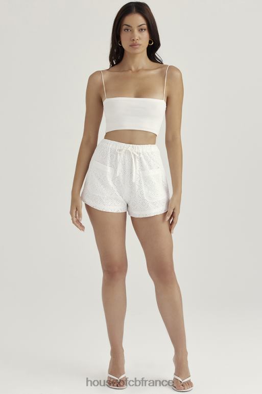 House of CB short mae en broderie anglaise blanche N888H914 vêtements