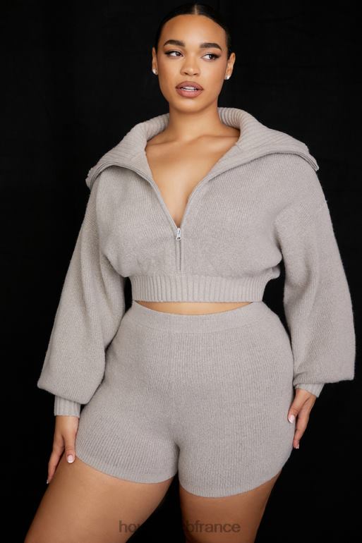 House of CB short taille haute en tricot gris N888H950 vêtements