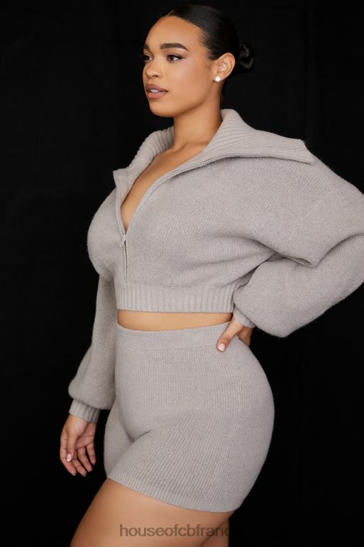 House of CB short taille haute en tricot gris N888H950 vêtements