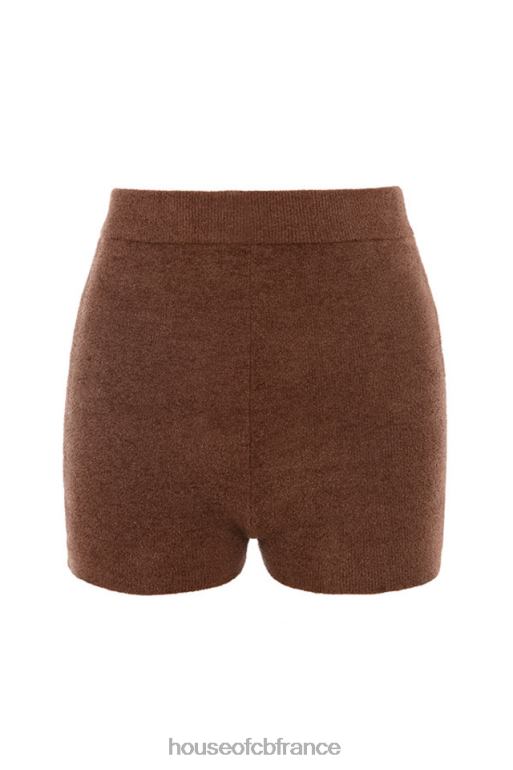 House of CB short taille haute en tricot moelleux elijah chocolat N888H987 vêtements