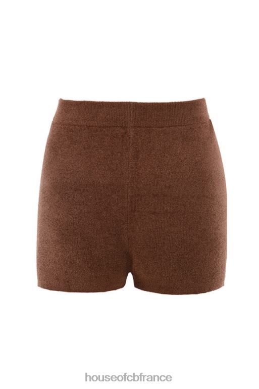 House of CB short taille haute en tricot moelleux elijah chocolat N888H987 vêtements