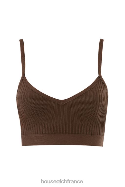 House of CB bralette bandage chocolat evie N888H776 vêtements