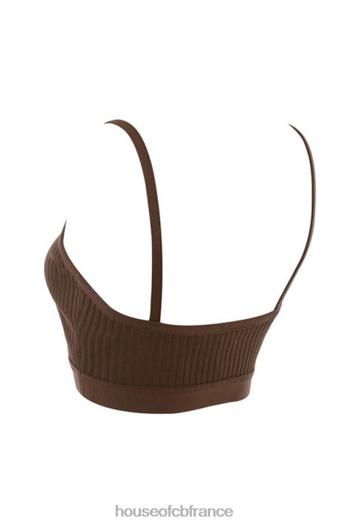 House of CB bralette bandage chocolat evie N888H776 vêtements