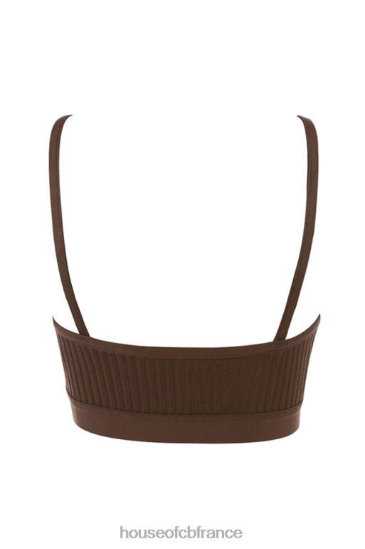 House of CB bralette bandage chocolat evie N888H776 vêtements
