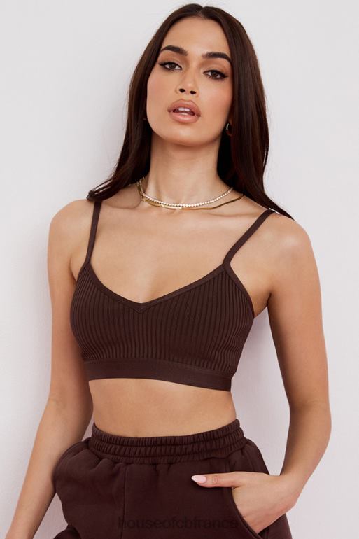 House of CB bralette bandage evie marron N888H760 vêtements
