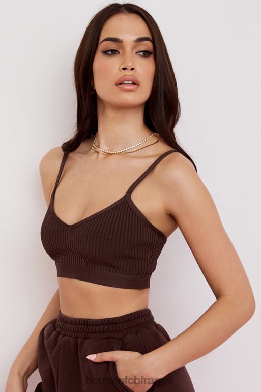 House of CB bralette bandage evie marron N888H760 vêtements