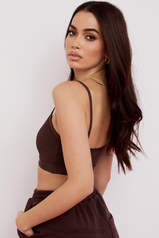 House of CB bralette bandage evie marron N888H760 vêtements