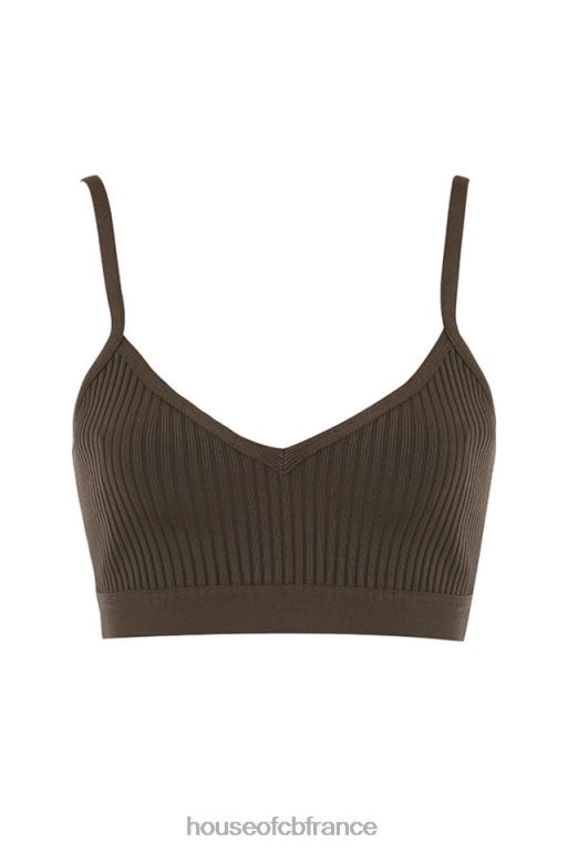 House of CB bralette bandage evie marron N888H760 vêtements
