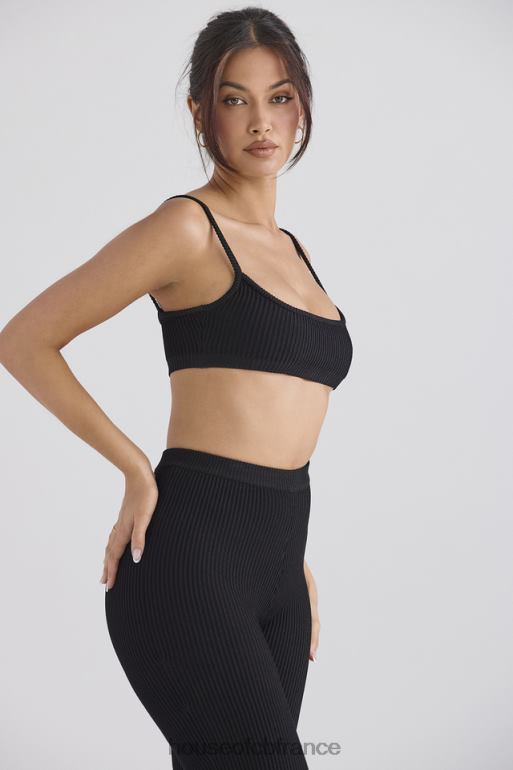 House of CB bralette en maille côtelée noire Mischa N888H690 vêtements