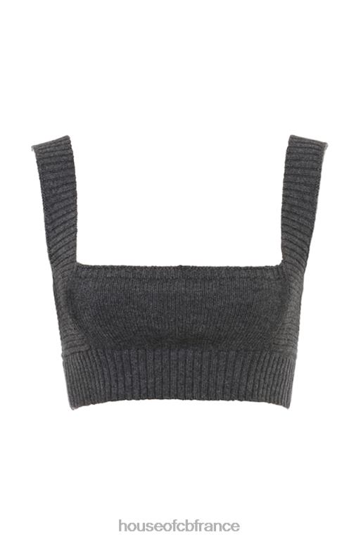 House of CB bralette sia en cachemire mélangé anthracite N888H647 vêtements