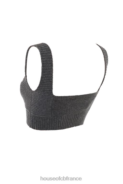 House of CB bralette sia en cachemire mélangé anthracite N888H647 vêtements