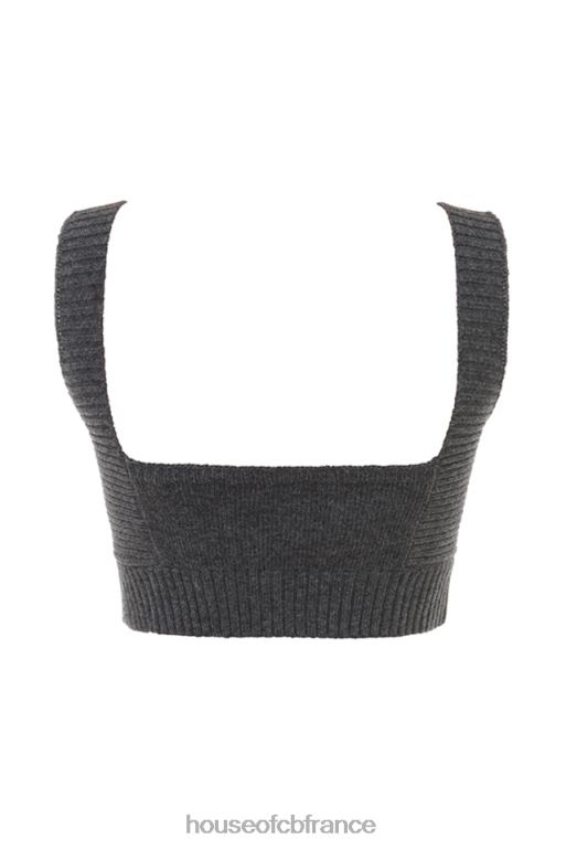 House of CB bralette sia en cachemire mélangé anthracite N888H647 vêtements