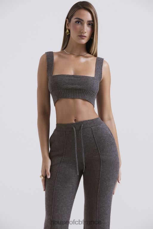 House of CB bralette sia en cachemire mélangé anthracite N888H647 vêtements