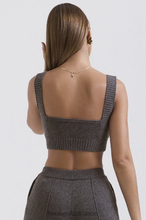 House of CB bralette sia en cachemire mélangé anthracite N888H647 vêtements