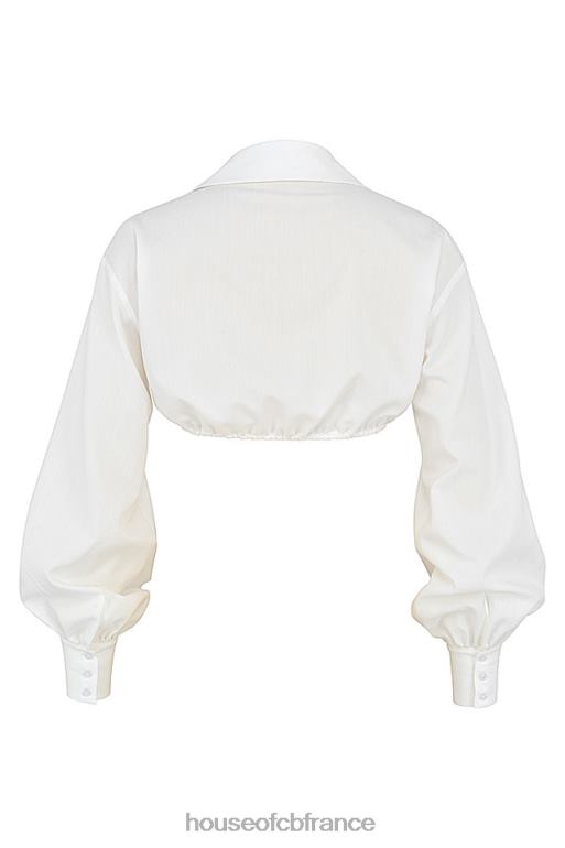 House of CB mistress rocks wishlist - chemise courte blanche à manches ballon et brassière N888H739 vêtements