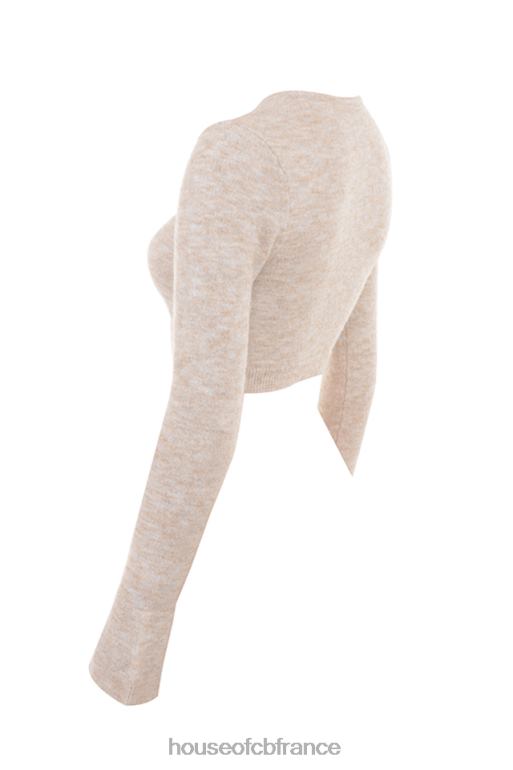 House of CB Cardigan court en tricot moelleux à l\'avoine Lulie N888H733 vêtements
