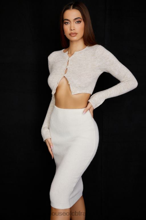 House of CB Cardigan court en tricot moelleux à l\'avoine Lulie N888H733 vêtements