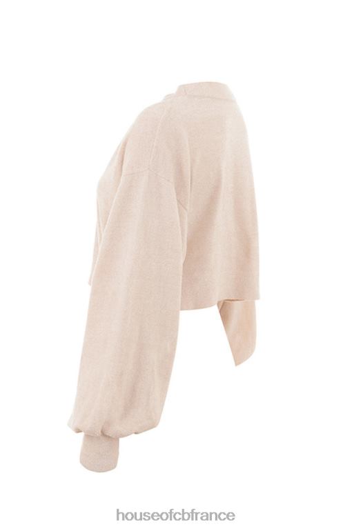 House of CB Meryl - Cardigan carré court crème N888H783 vêtements