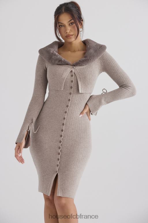 House of CB cardigan cachemire beige dahlia N888H694 vêtements