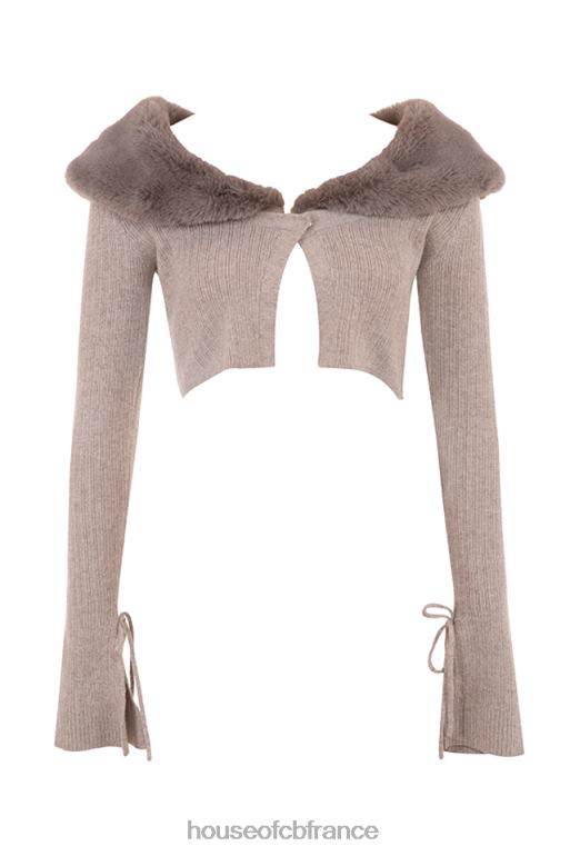 House of CB cardigan cachemire beige dahlia N888H694 vêtements