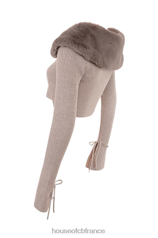 House of CB cardigan cachemire beige dahlia N888H694 vêtements