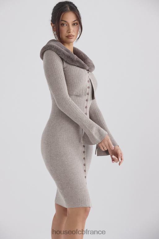 House of CB cardigan cachemire beige dahlia N888H694 vêtements